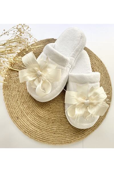 irembaby Anne Lohusa Krem Tüylü Fiyonk Lohusa Terliği