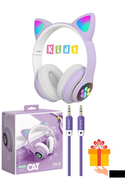 Genel Markalar A Kalite Kedi Kulağı Detaylı Bluetooth Kablosuz Rengarenk Işık...