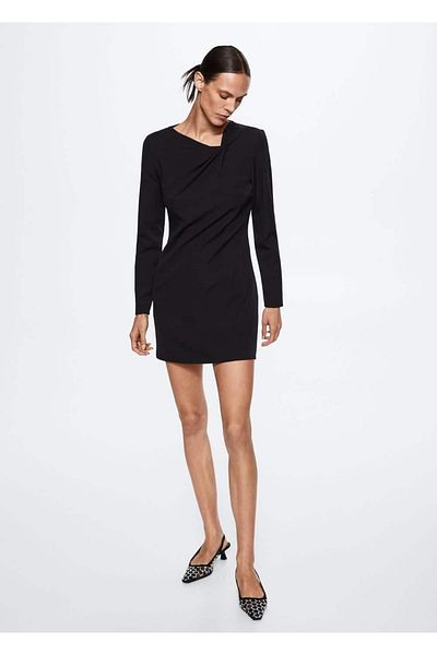 MANGO Woman Ruffle Detailed Dress