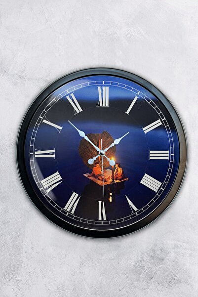 AİB STORE Ρολόι τοίχου δώρο 40 εκ. Μαύρο Μεταλλικό Ρομαντικό