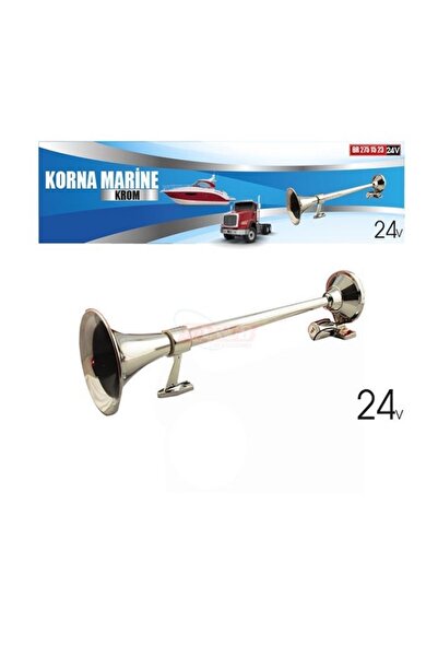 Carub Korna 24v Tır- Marine 640mm Yuvarlak Krom