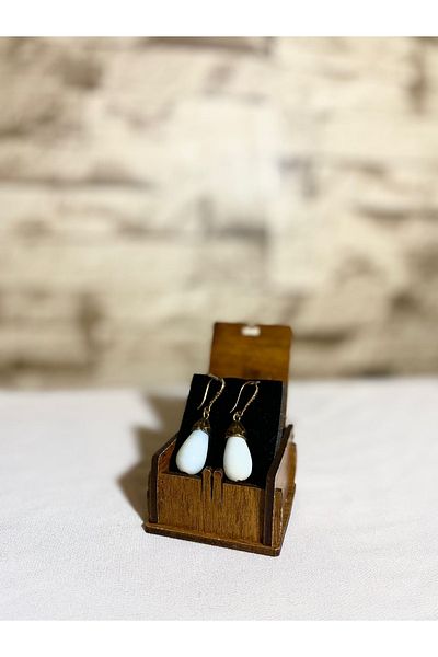 MEYJEWELRY حلق المصباح الأبيض