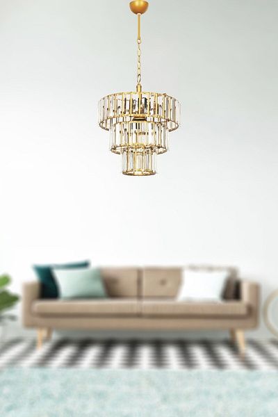 VENON Bert 3+1 Lighting Antique Chandelier - Kt