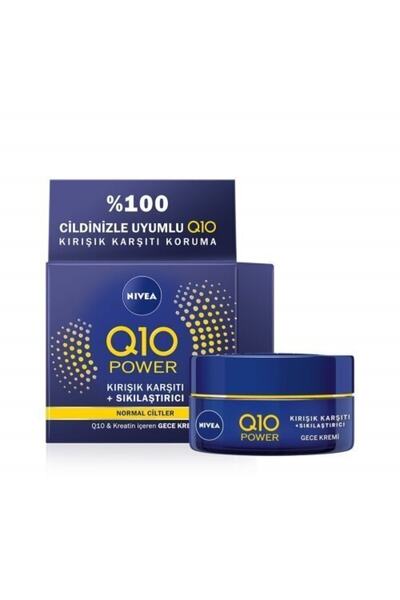 NIVEA Q10 Power Kırışık Karşıtı + Sıkılaştırıcı Gece Kremi 50ml