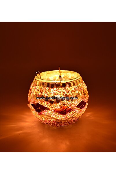 karlıkturistik Mozaik Mumluk El Işi Dekoratif Otantik Flora Mumluk Hediyelik ...