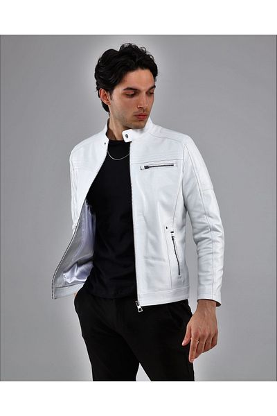 CE-YIL DERİ ÜRÜNLERİ Men's Genuine Leather Sports Coat