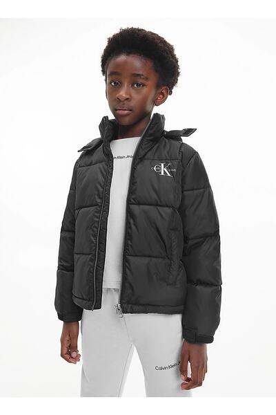 Calvin Klein Siyah Kız Çocuk Mont Ig0ıg01549