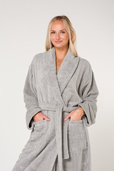 Cranberries Dámský župan Battal s plochým a bavlněným šálovým límcem