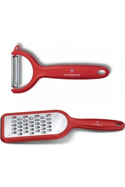 Victorinox Red Peeler and Grater Set - Stylish and Convenient