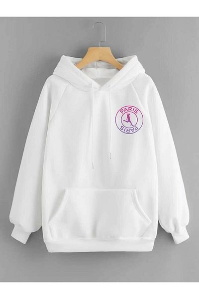 CANDEL Φούτερ με κουκούλα Unisex Paris Football Back Printed Hooded