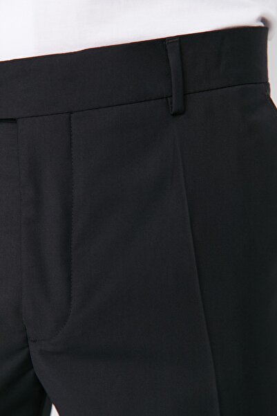 Trendyol Collection Black Regular Fit Trousers Tmnaw23Pl00007
