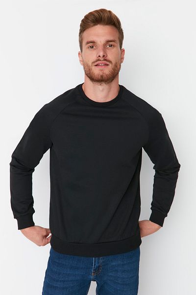 Trendyol Collection Černá fleecová/teplá mikina – Regular Fit TMNAW23sw00189