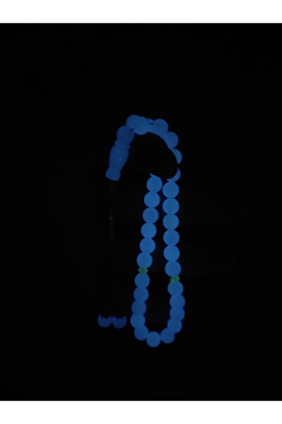 OSMANLILI Fosforlu Kedi Gözü Karanlıkta Parlayan Tesbih 8mm