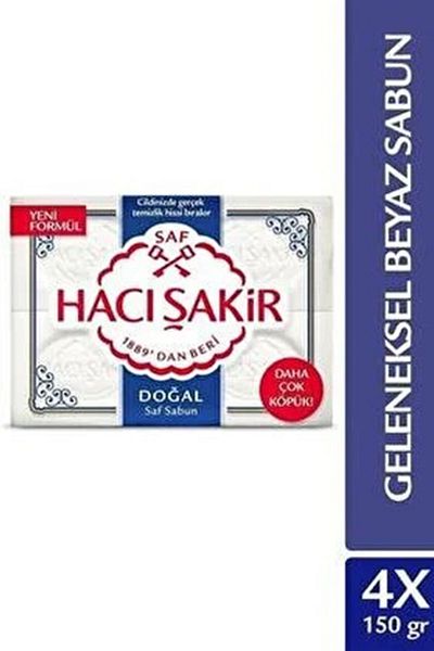 Hacı Şakir Natural Pure Traditional White Soap 4X150 Gr