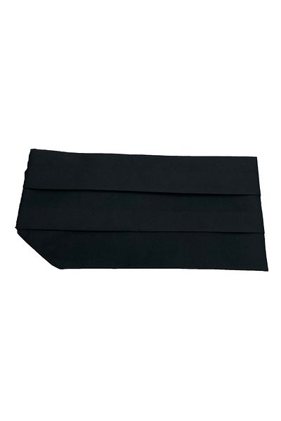 Brianze Black Belt Bow Tie Handkerchief Set