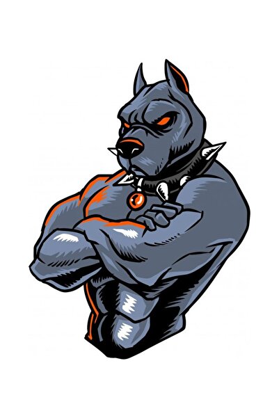 MegaSticker اللياقة البدنية بيتبول 16x13 سم دراجة نارية خوذة كمبيوتر محمول وم...