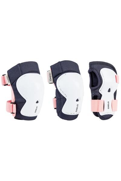 oxelo - Kids Skate Skateboard Scooter 3 X 2 Support Set Pink Play