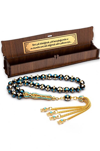 OTTOTESBİH Men's Filigree Imame and Tasseled Embroidered Kuka Tasbih