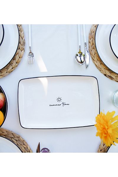 The Mia Summertime 34x25 Rectangular Serving Plate - Smr005