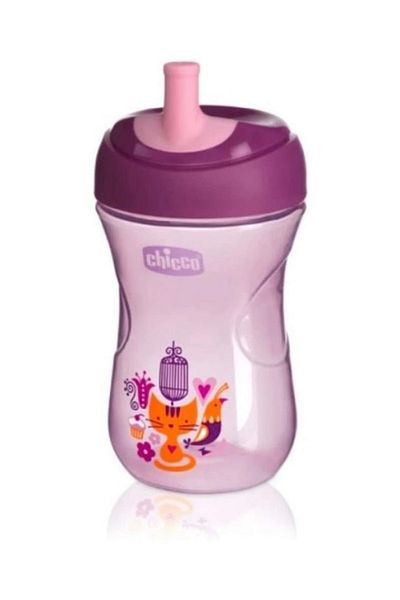 Chicco Educational Cup - with Straw and for Girls 12+ Months