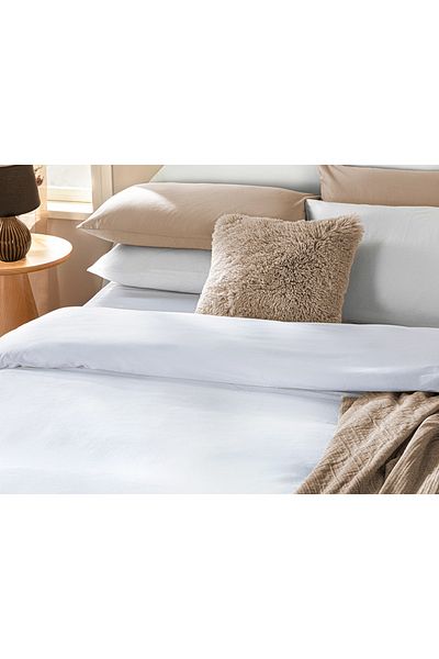 English Home Novella Premium Soft Cotton - Set cuvertură de pilota unică albă 160x220 Cm