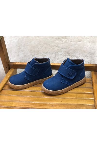 Mini Angel Baby Kids Real Leather Ορθοπεδικές Κοντές Μπότες Velcro