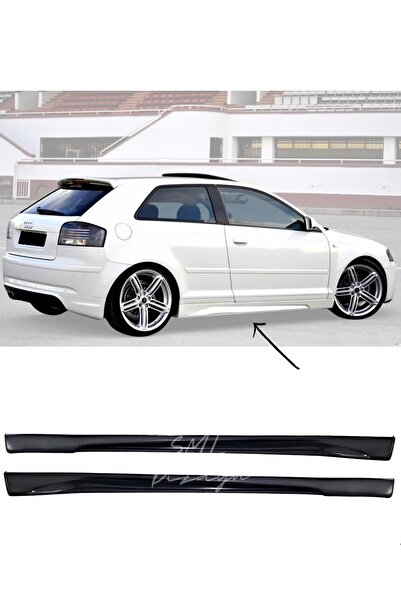 SML Dizayn Audi A3 2006-2012 Yan Marşpiyel Boyasız (plastik) Audi A3 Yan-marş...