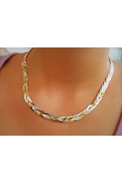 MorMajor Silver Kadın 3'lü Düz İtalyan Gümüş Kolye