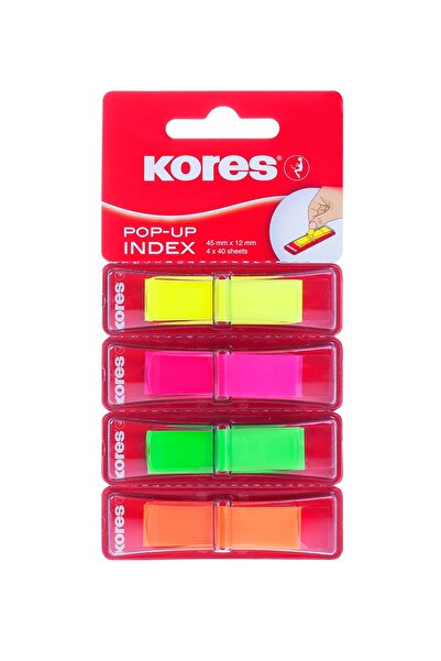 kores Plastic Index 12*45mm 4 colors*40 sheets