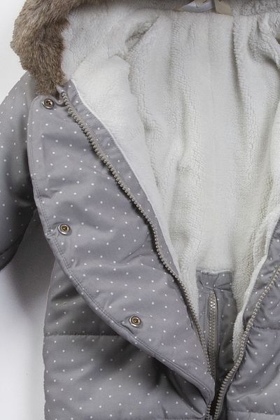 Midimod Gold Baby Girl Astronaut Winter Cosmonaut Jumpsuit with Thick Fleece Inside Gloves and Slippers