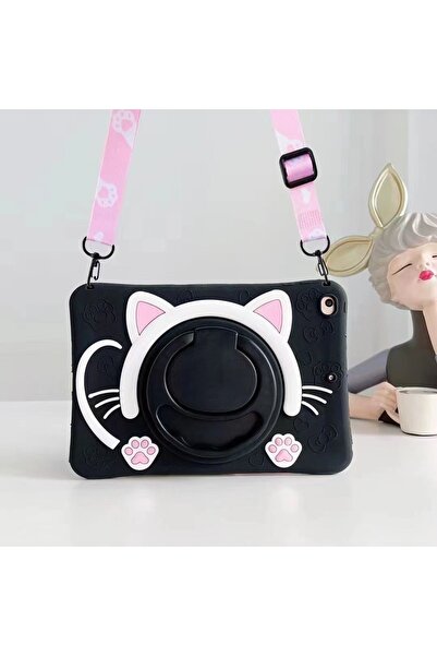MECFC Apple Ipad Mini 5 Elegance Standlı Çocuklar Için Karikatür Silikon Kauç...