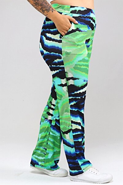 Seamoda Patterned Knitted Trousers-green