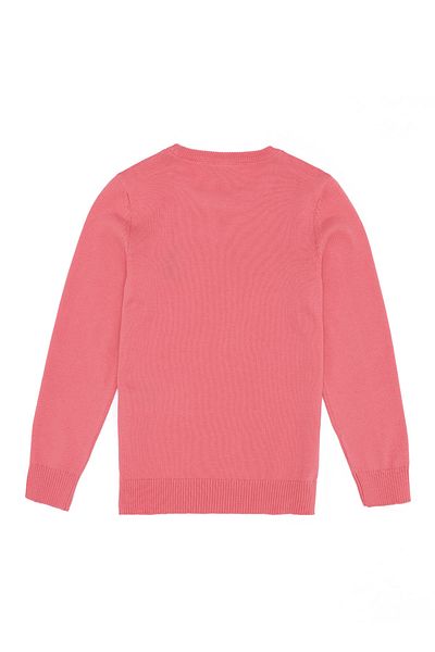 U.S. Polo Assn. Pulover pentru fetiță, roz uni, cu gât crew, Kcb01-sk22
