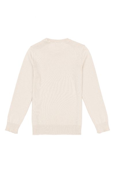 U.S. Polo Assn. Pulover pentru fete, cu decolteu, uni, bej, Kcb01-sk22