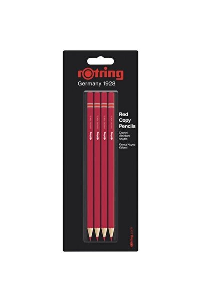 Rotring مجموعة من 4 أقلام نسخ حمراء