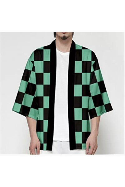DEEFWEAR Anime Cosplay Demon Slayer Kimetsu No Yaiba Tanjiro Unisex Kimono