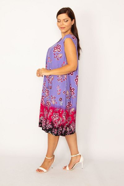 Şans Plus Size Dress - Purple - A-line