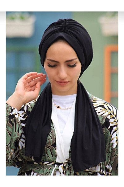 Ayselcehobi شال بونيه أسود - تصميم برباط، جاهز