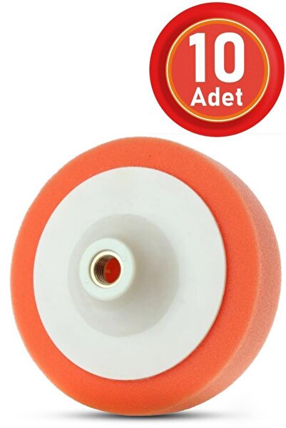 Telvesse 10 Adet Polisaj Süngeri Turuncu Oto Pasta Cila Parlatma Pedi 150mm M...