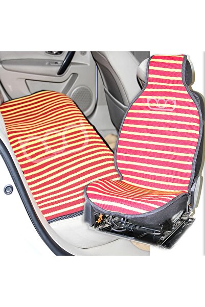 Bod Husă de protecție pentru canapea tricotată Kilim anti-transpirație Set de 3 galben-roșu