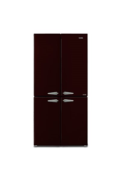 Vestel RETRO FD56001 Bordo 487 Lt Gardırop Tipi Buzdolabı