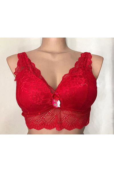 Liza 1030 Lace Wire Free Bustier Bralet Bra Pudra