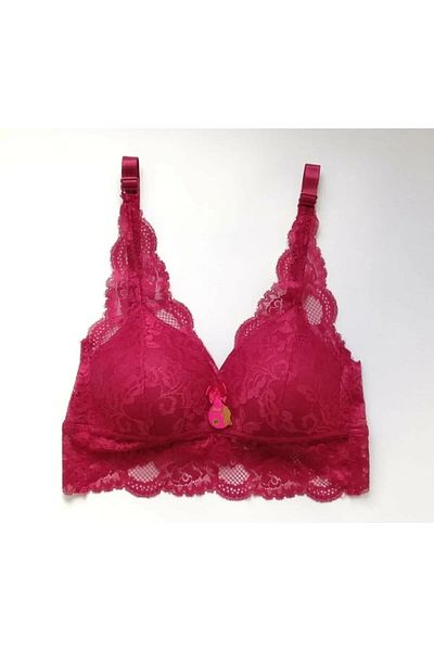 Liza 1030 Lace Wire Free Bustier Bralet Bra Pudra