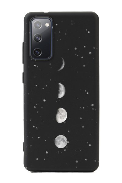 Spoyi Samsung S20 Fe Full Moon Design Black Premium Phone Case