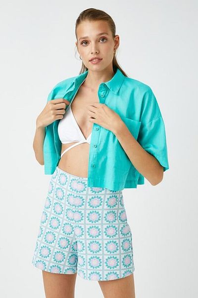Koton Hemd - Grün - Oversized