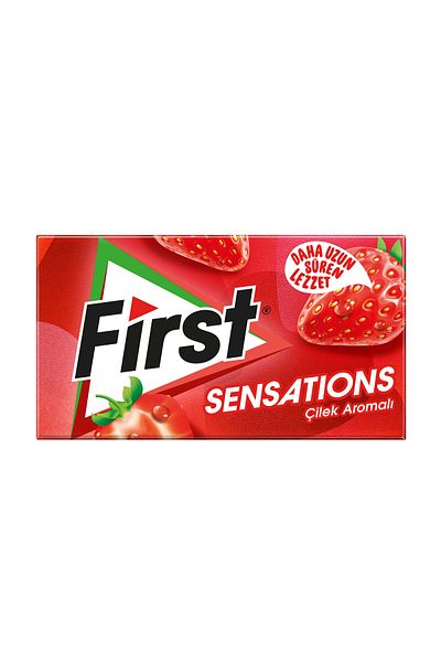 First Strawberry Flavored Sensations Chewing Gum - 27 Gr