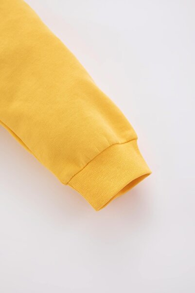 DeFacto Kız Bebek Bisiklet Yaka Unicorn Baskılı Sweatshirt