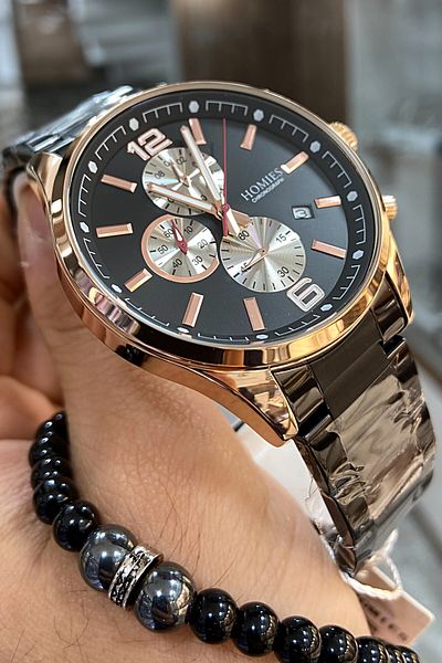 Homies Men's Wristwatch and Bracelet Set