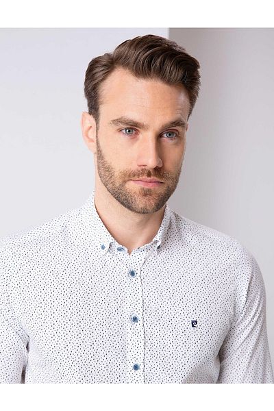 Pierre Cardin Πουκάμισο Navy Blue Slim Fit