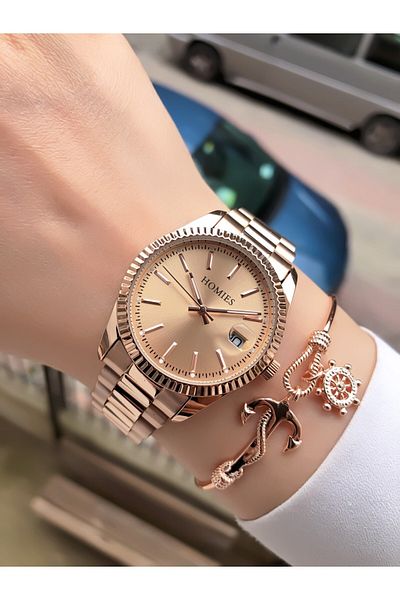 Homies Women's Wristwatch and Bracelet Gift Set